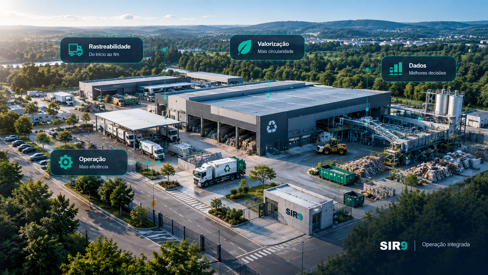 Planta moderna de gestão e valorização de resíduos